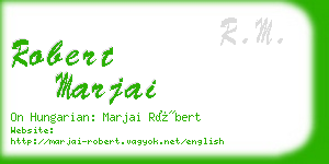 robert marjai business card